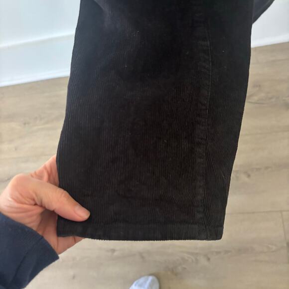 Lucky Brand Black Corduroy Overalls Ankle Crop XS - Picture 7 of 11